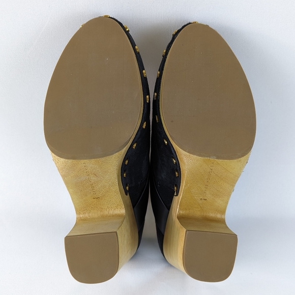 Veronica Beard Dacey Clog Suede Studded Trim Stacked Heel Black 9.5 NWOB - Picture 12 of 14